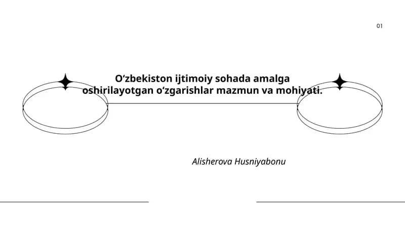 Oʻzbekiston ijtimoiy sohada amalga oshirilayotgan oʻzgarishlar mazmuni va mohiyati