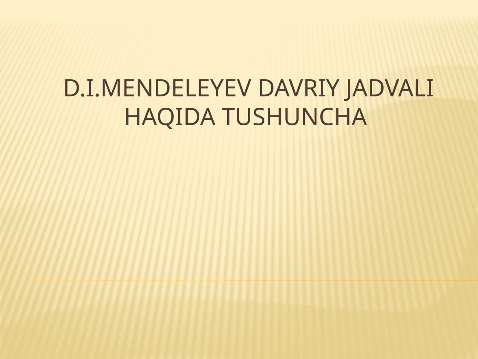 Kimyoviy elementlar davriy sistemasi