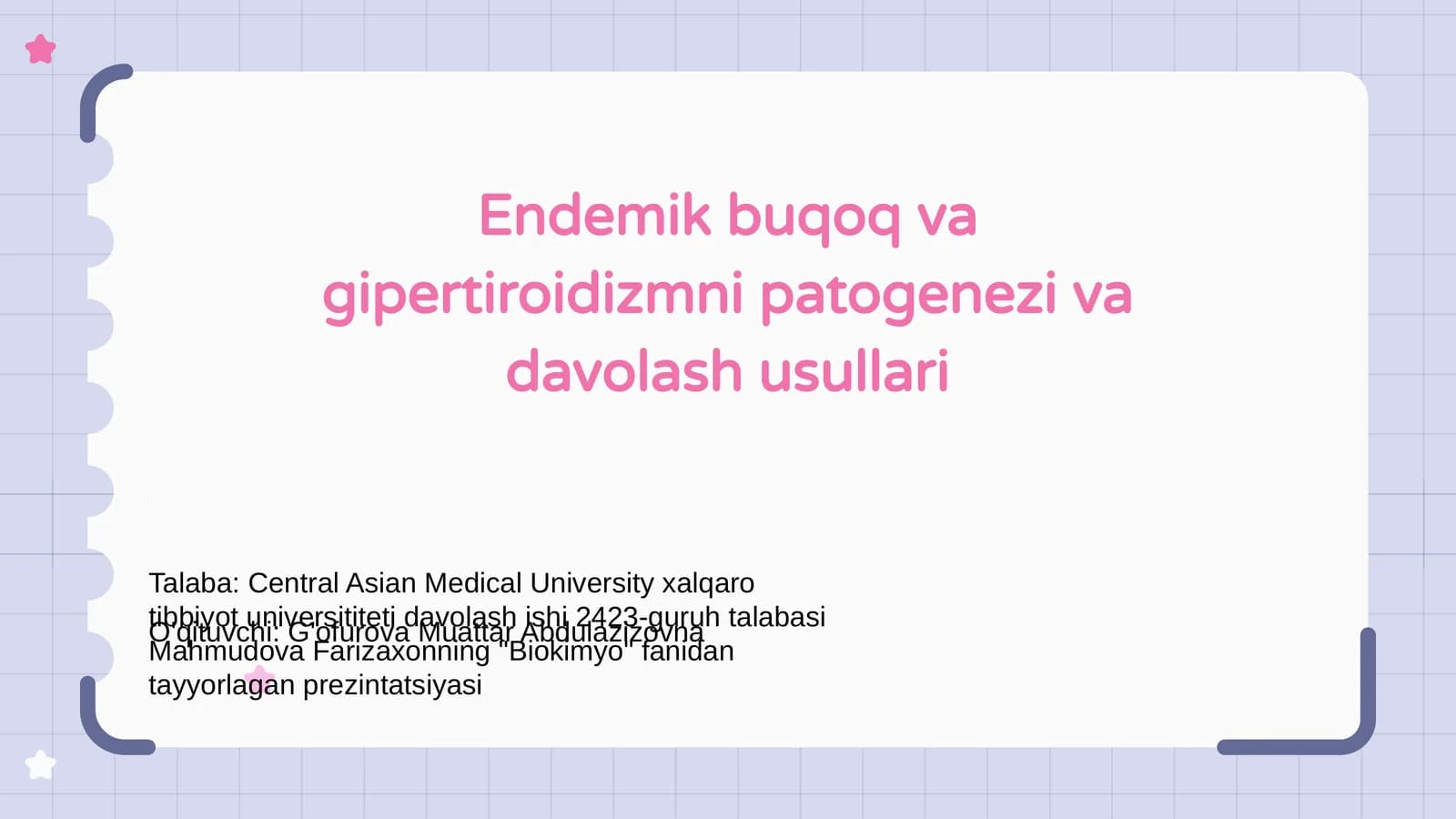 Endemik buqoq va gipertiroidizmni patogenezi va davolash usullari