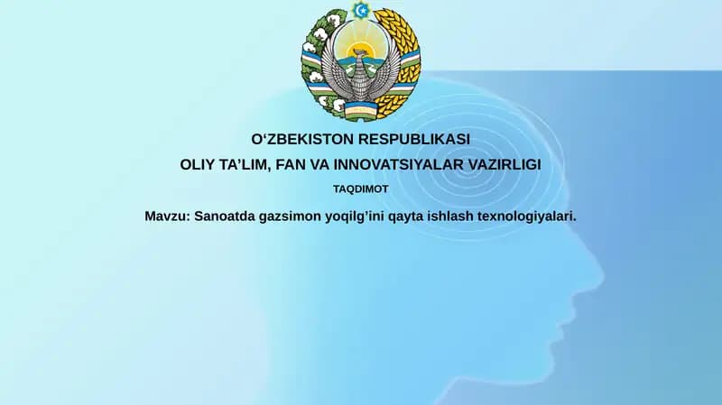 Gazsimon yoqilg'ini qayta ishlash texnologiyalari