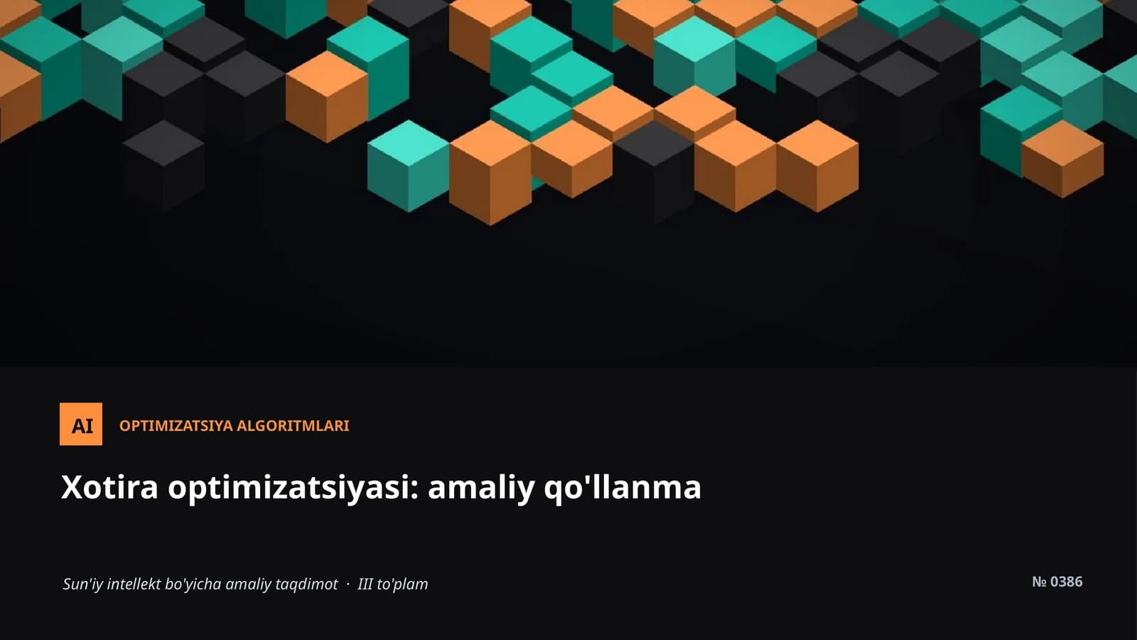 OPTIMIZATSIYA ALGORITMLARI
