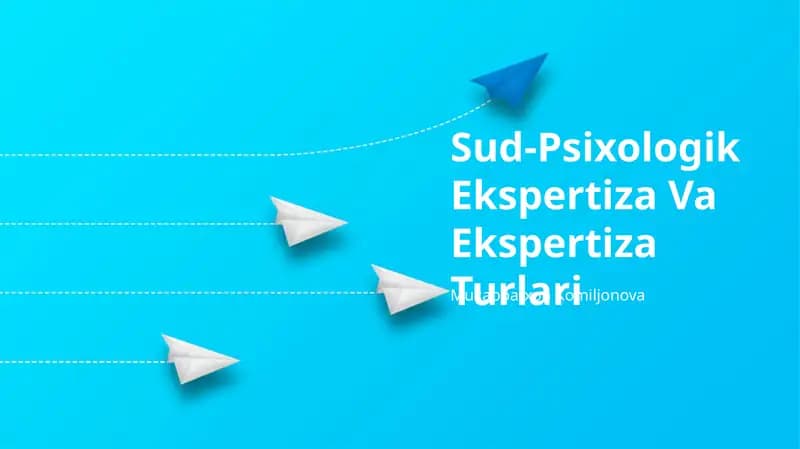Sud-Psixologik Ekspertiza Va Ekspertiza Turlari