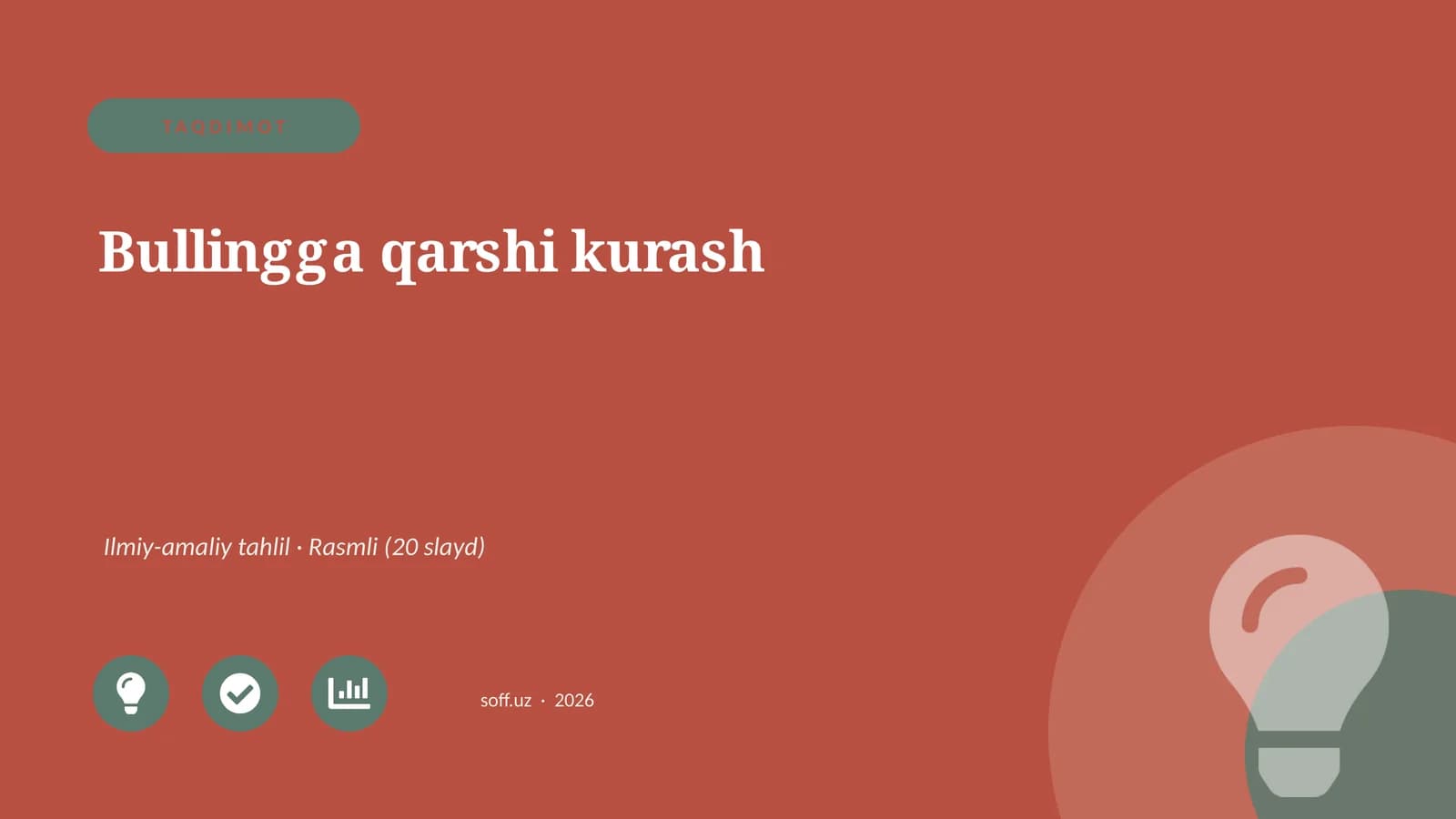 Bullingga qarshi kurash (TAQDIMOT)