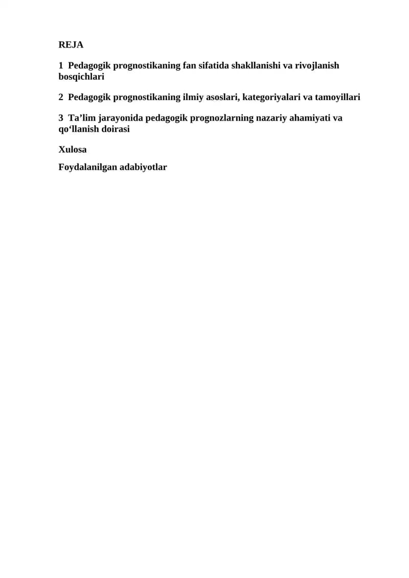 Pedagogik prognostika