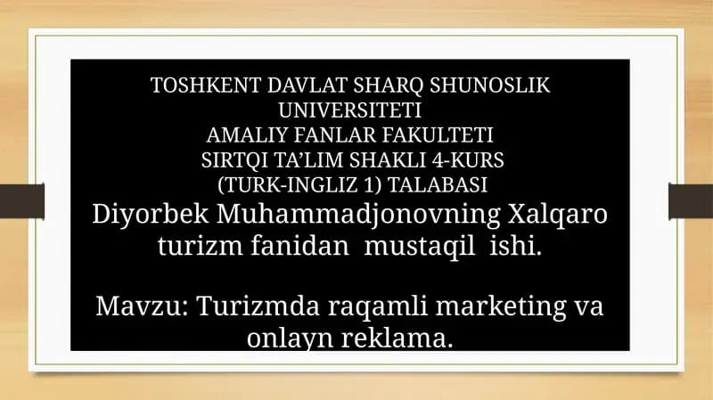 Turizm daryolari markentigi