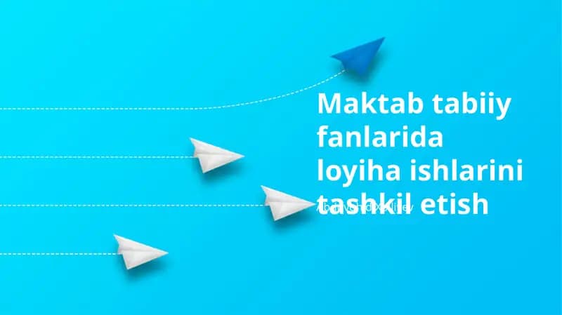 Maktab tabiiy fanlarida loyiha ishlarini tashkil etish