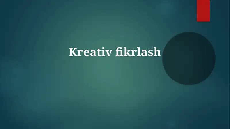 Kreativfikrlash