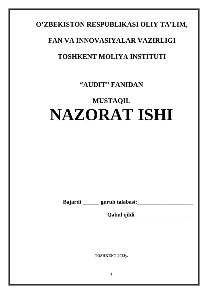 Auditorlik faoliyating rivojlanish bosqichlari