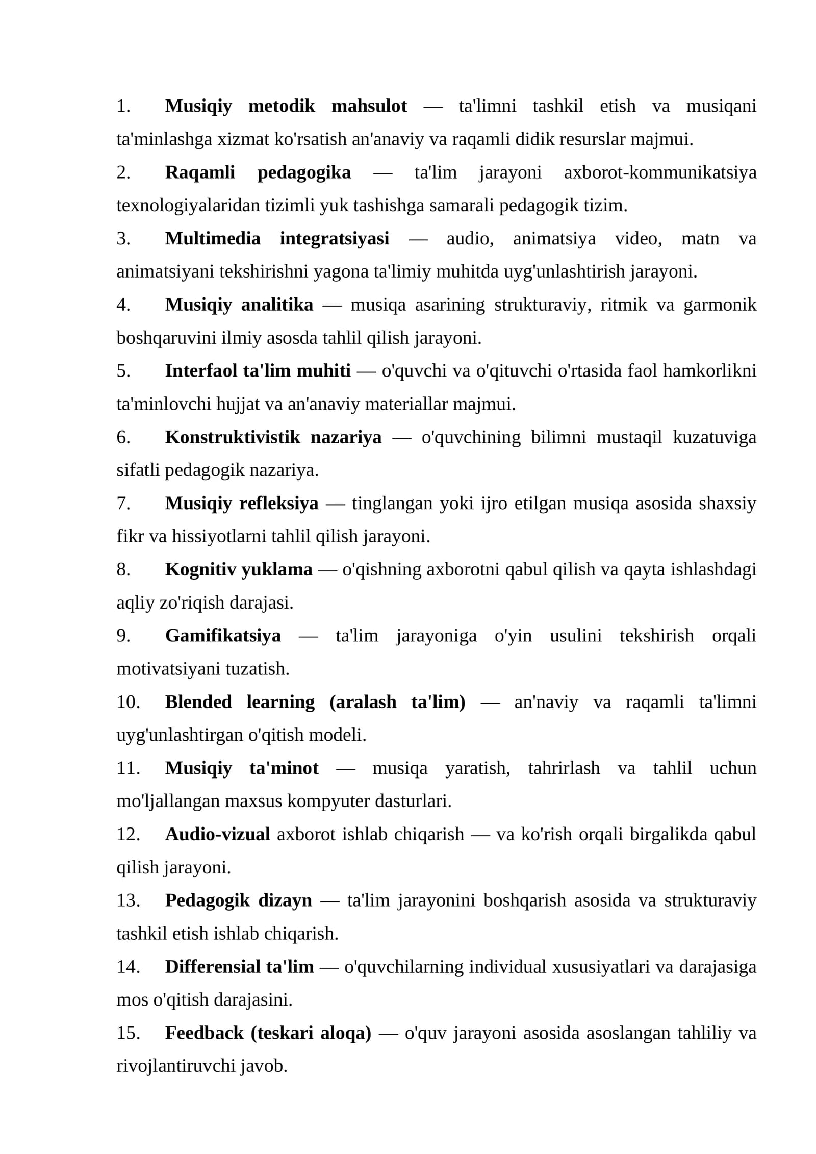 Musiqiy metodik mahsulot