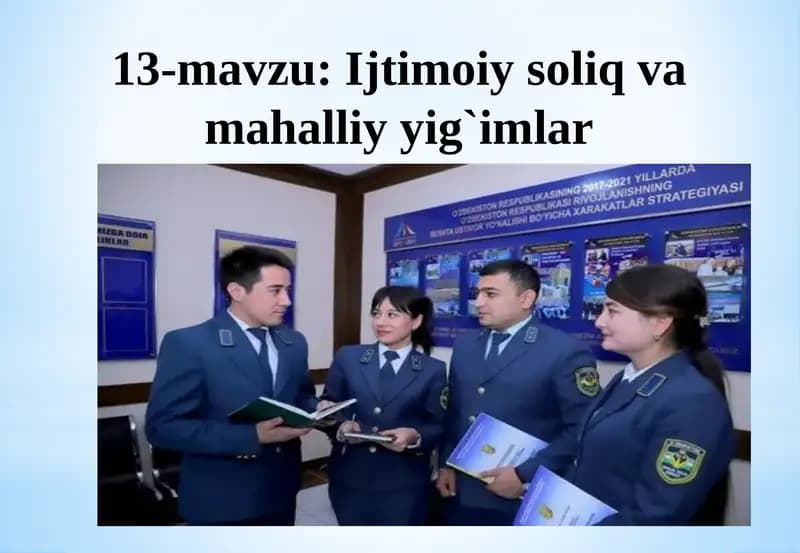 Ijtimoiy soliq va mahalliy qimorlar