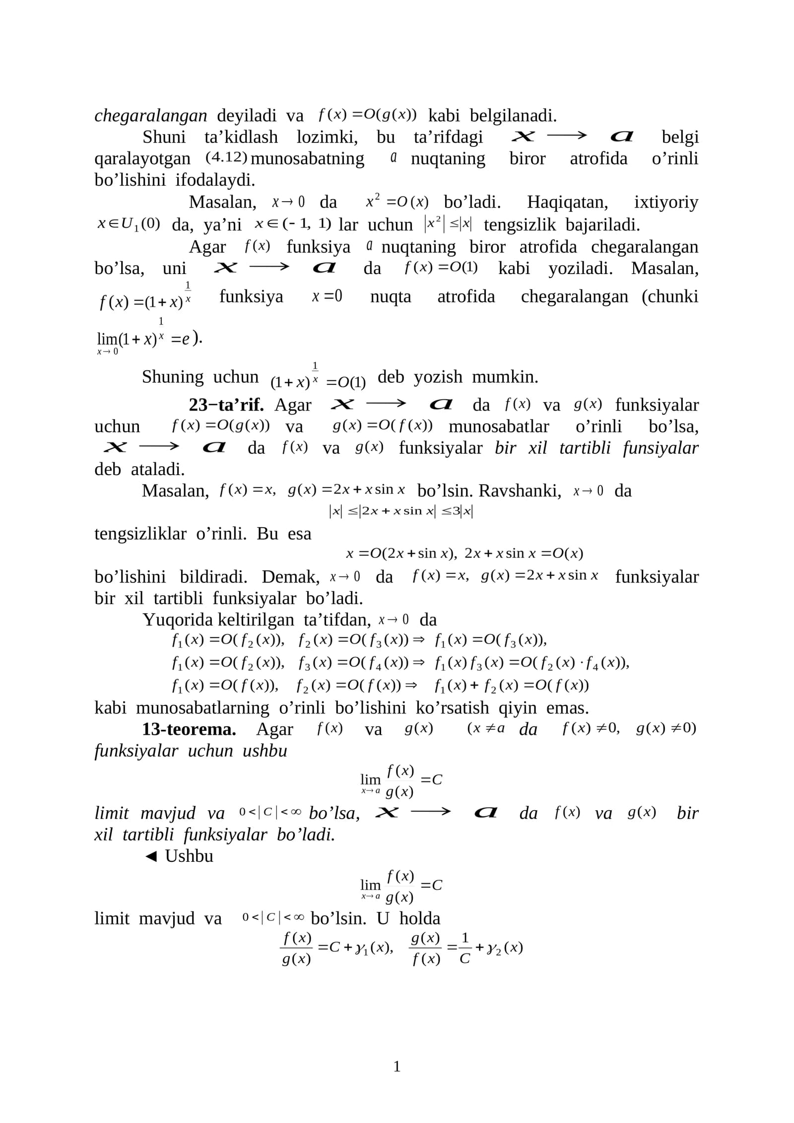 Chegaralanish (O(qiyinlik))