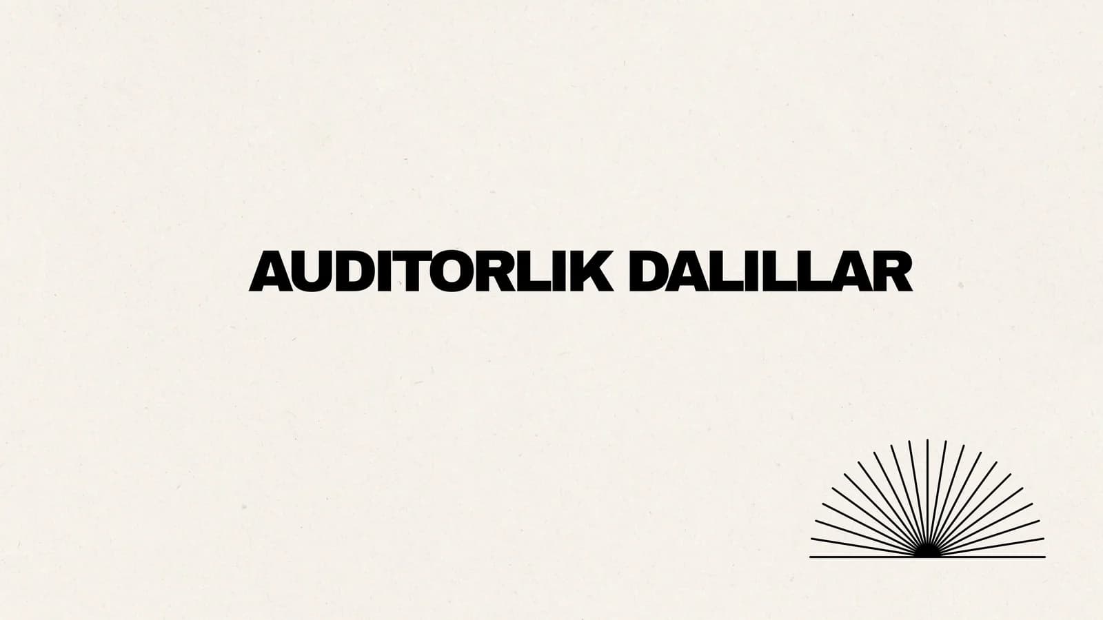 Auditorlik dalillar