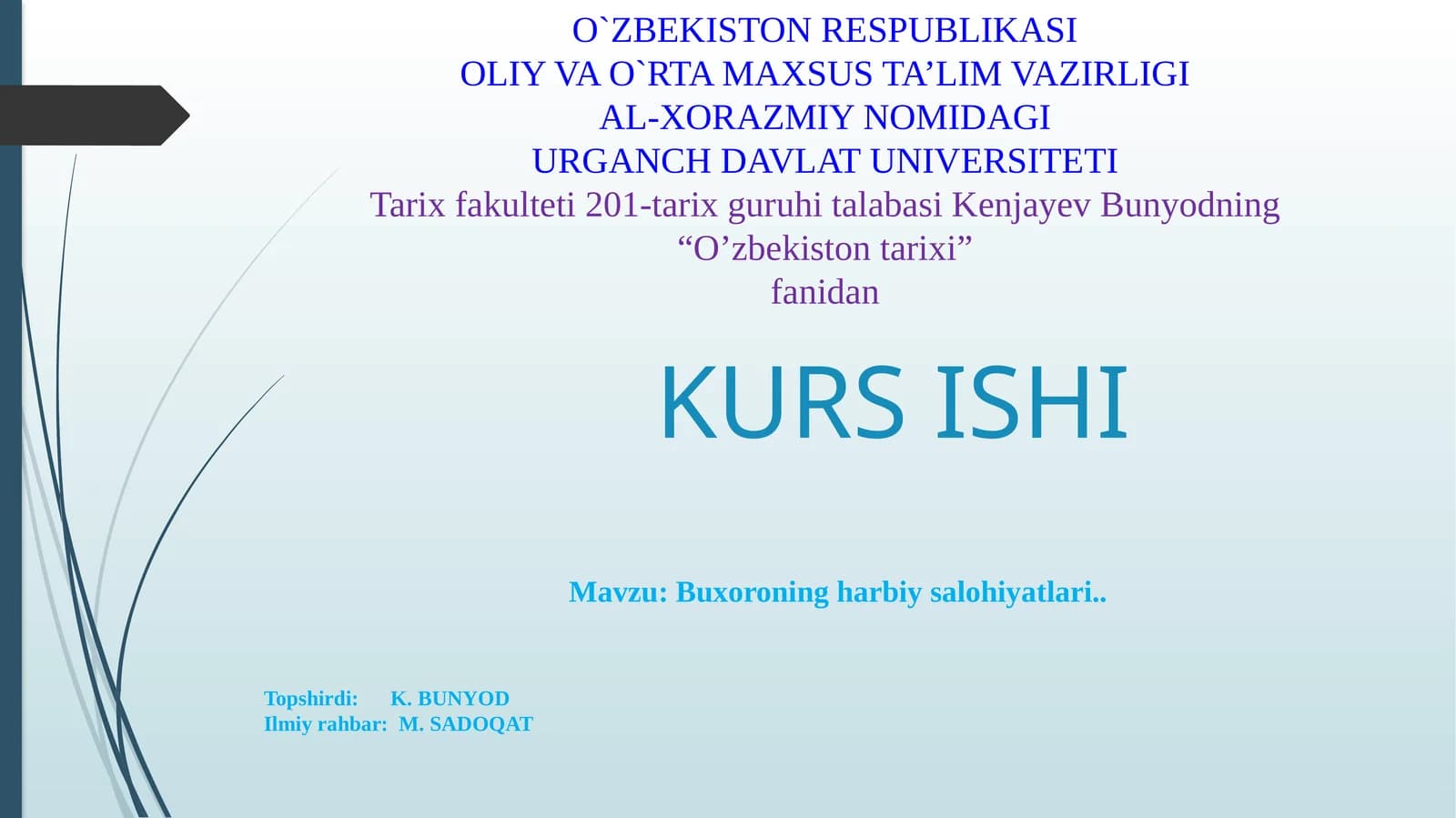 Buxoroning harbiy salohiyatlari