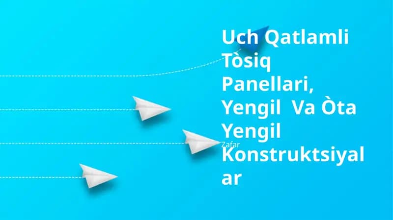 Uch Qatlamli Tòsiq Panellari, Yengil Va Òta Yengil Konstruktsiyalar