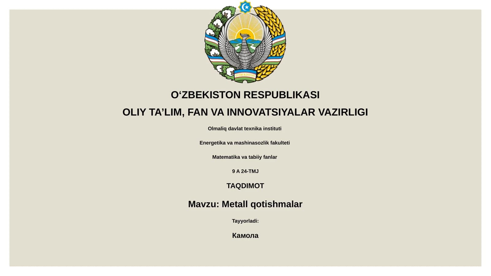 Metall qotishmalar