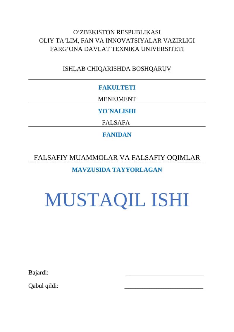 Falsafiy muammolar va falsafiy oqimlar.Falsafaning asosiy funksiyalari