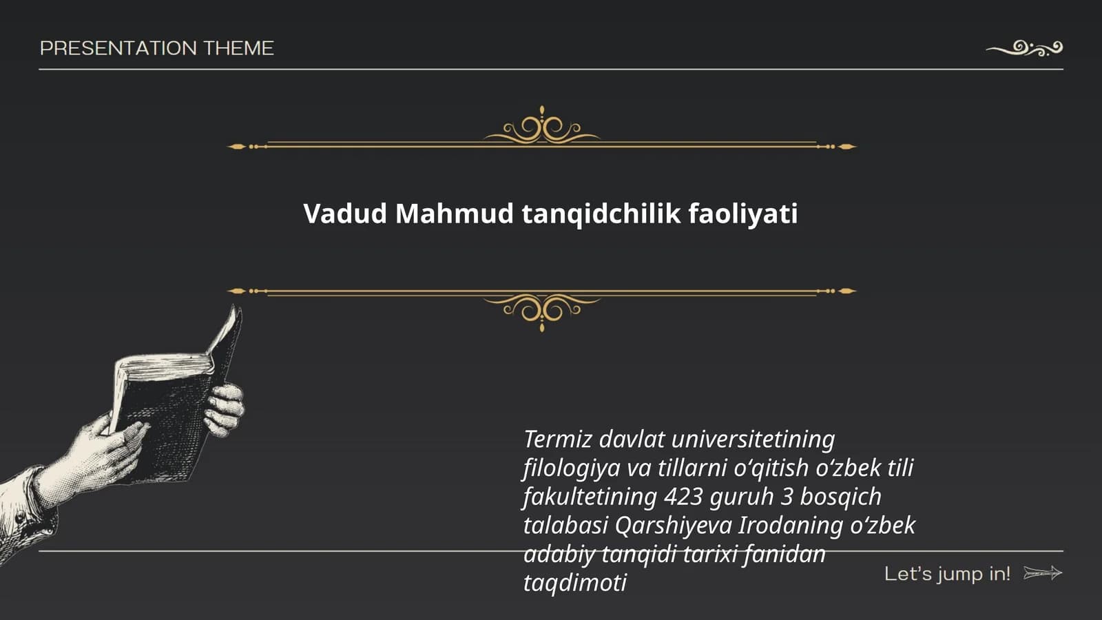 Vadud Mahmud tanqidchilik faoliyati