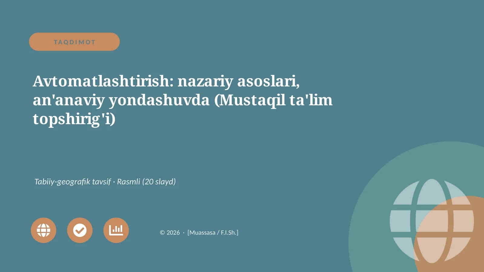 Avtomatlashtirish: Nazariy Asoslari, An'anaviy Yondashuvda