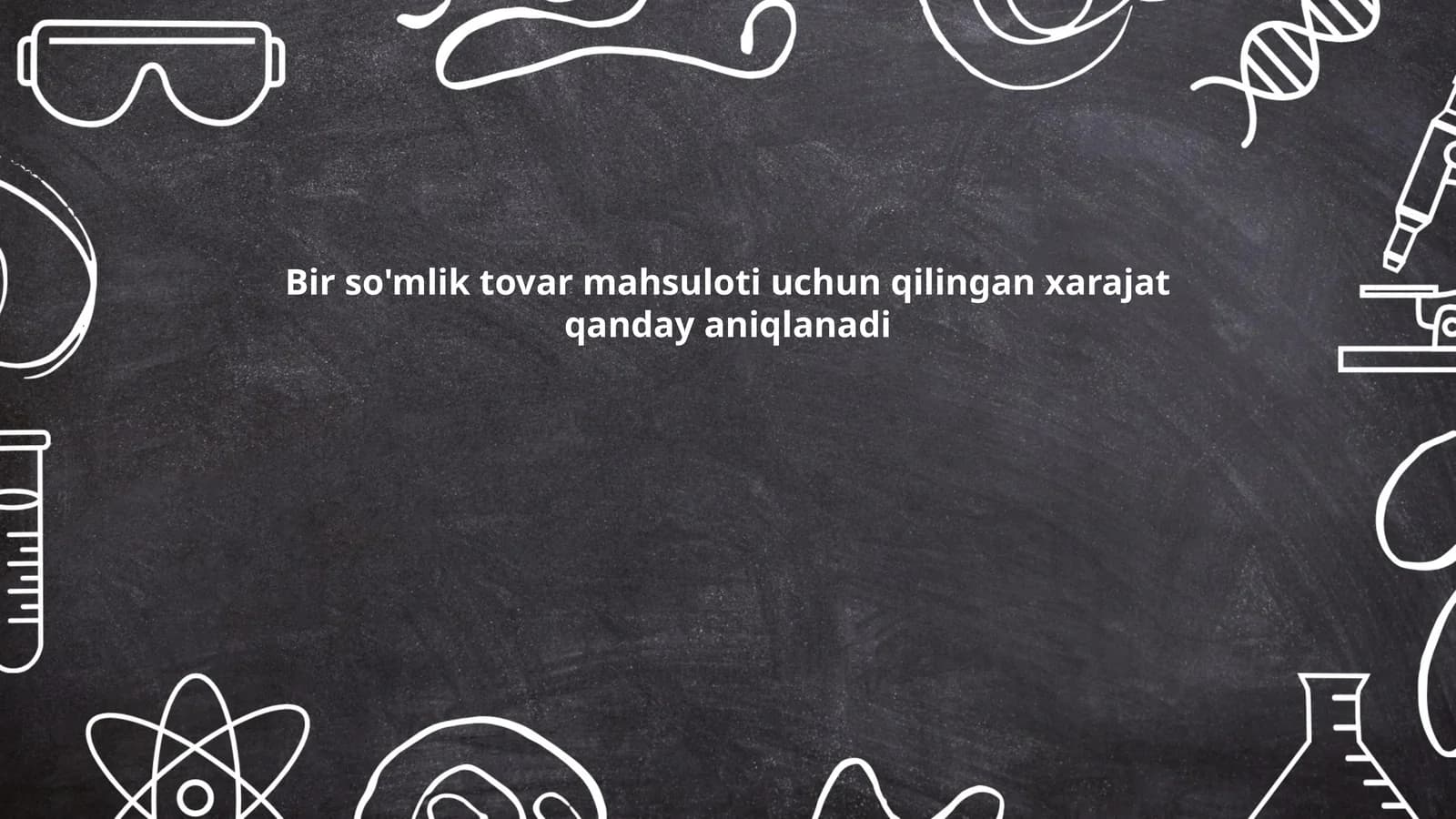 Bir so'mlik tovar mahsuloti uchun qilingan xarajat qanday aniqlanadi