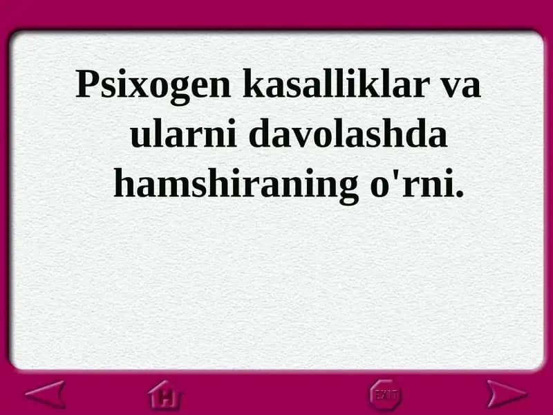 Psixogen kasalliklar