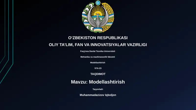 Modellashtirish