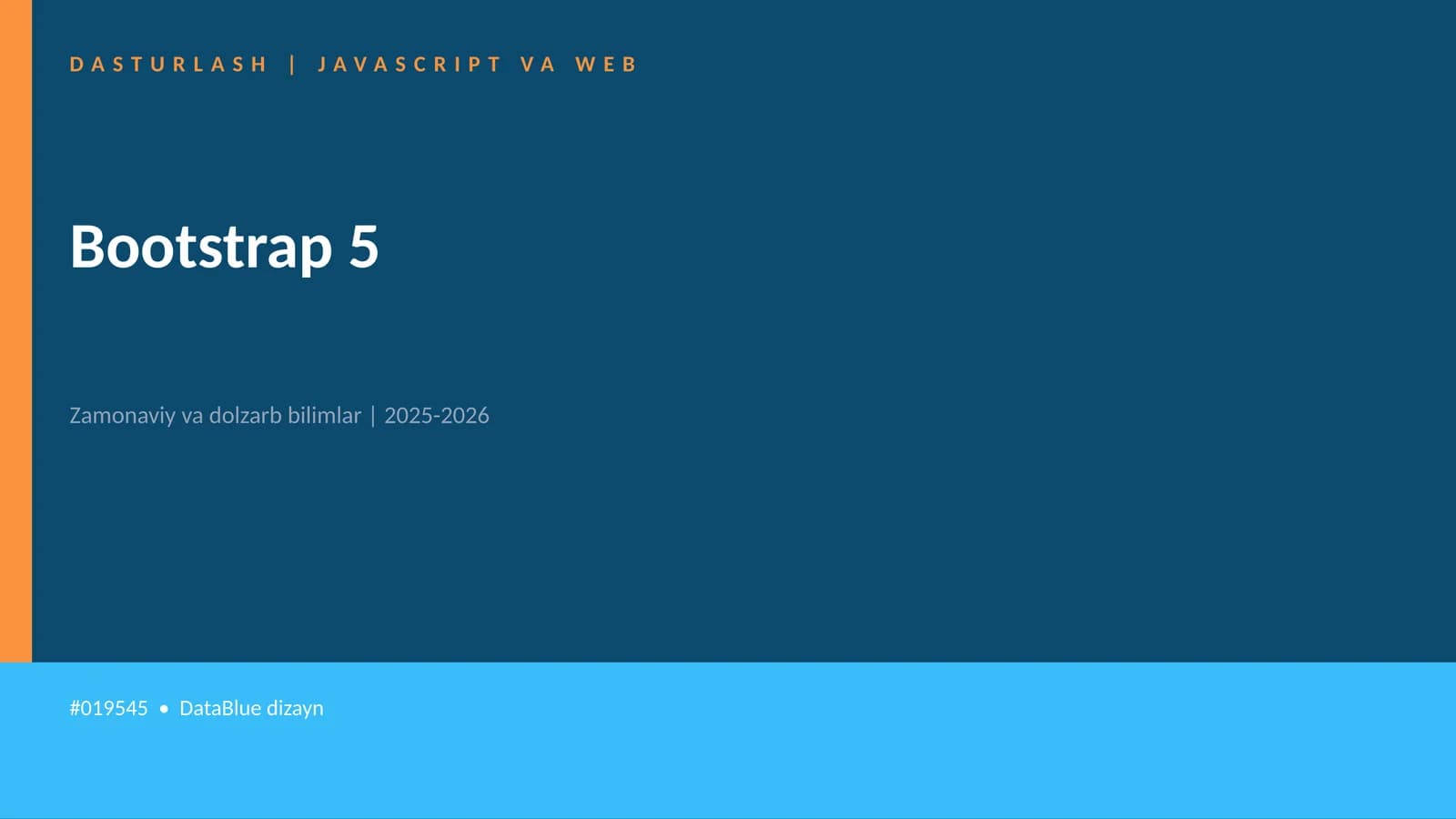 DASTURLASH | JAVASCRIPT VA WEB