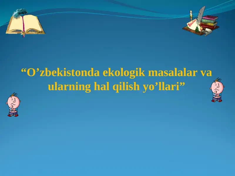 EKOLOGOYA FANING RIVOJLANISH TARIXI