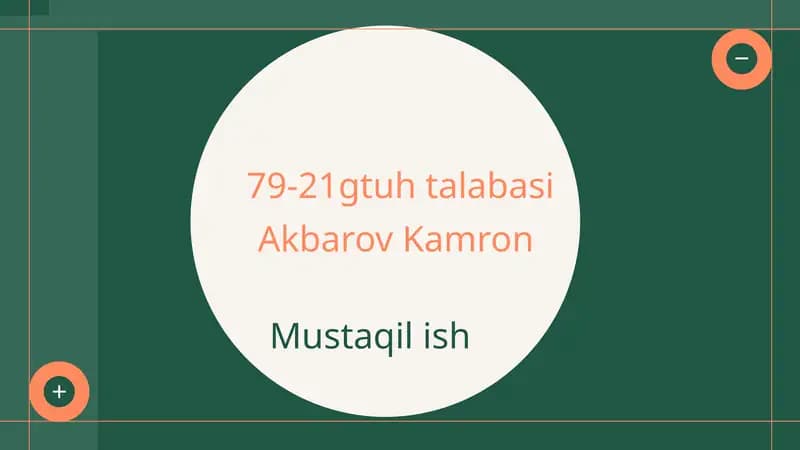 Tadbirkorlik faoliyatining turlari va shakllari