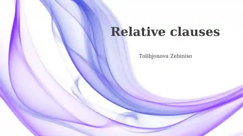 Relative Clauses