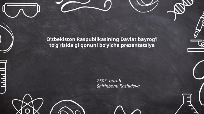 O’zbekiston Raspublikasining Davlat bayrog’i to’g’risida gi qonuni bo’yicha prezentatsiya