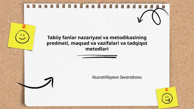 Tabiiy fanlar nazariyasi va metodikasi