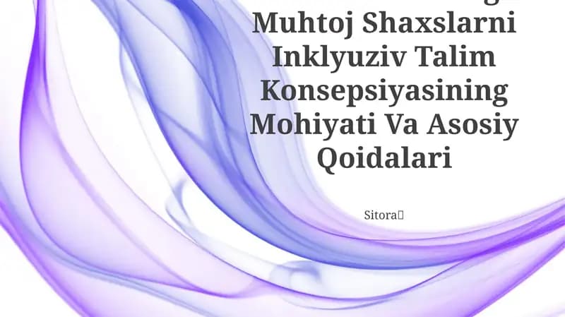 Inklyuziv talim konsepsiyasi