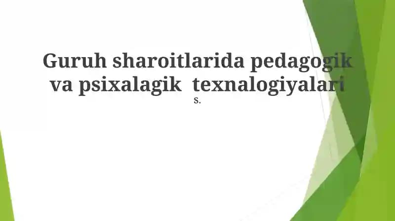 Pedagogik va Psixologik Texnologiyalar