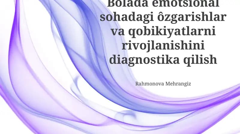 Hissiy soha oʻzgarishlarini tashxislash