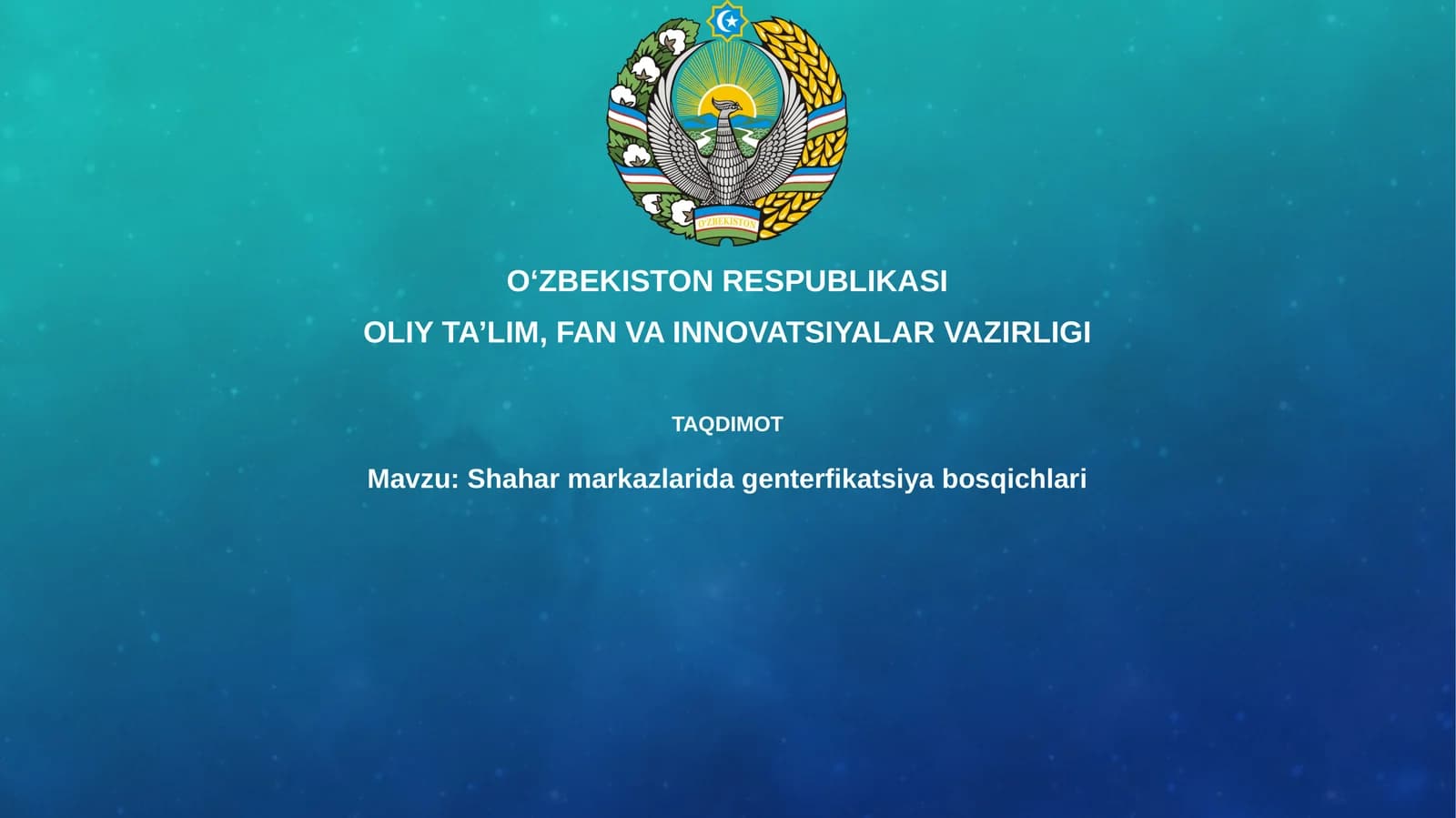 Shaharmarkazlaridagenterfikatsiyabosqichlari