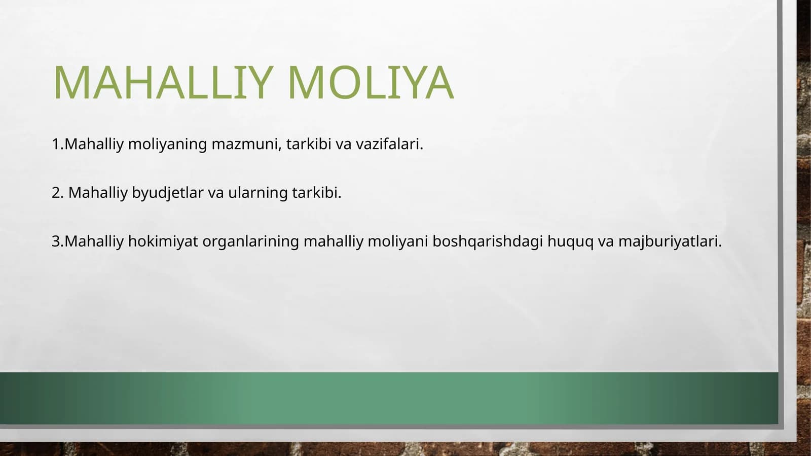 Mahalliy Moliya