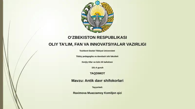 Antik davr shifokorlari