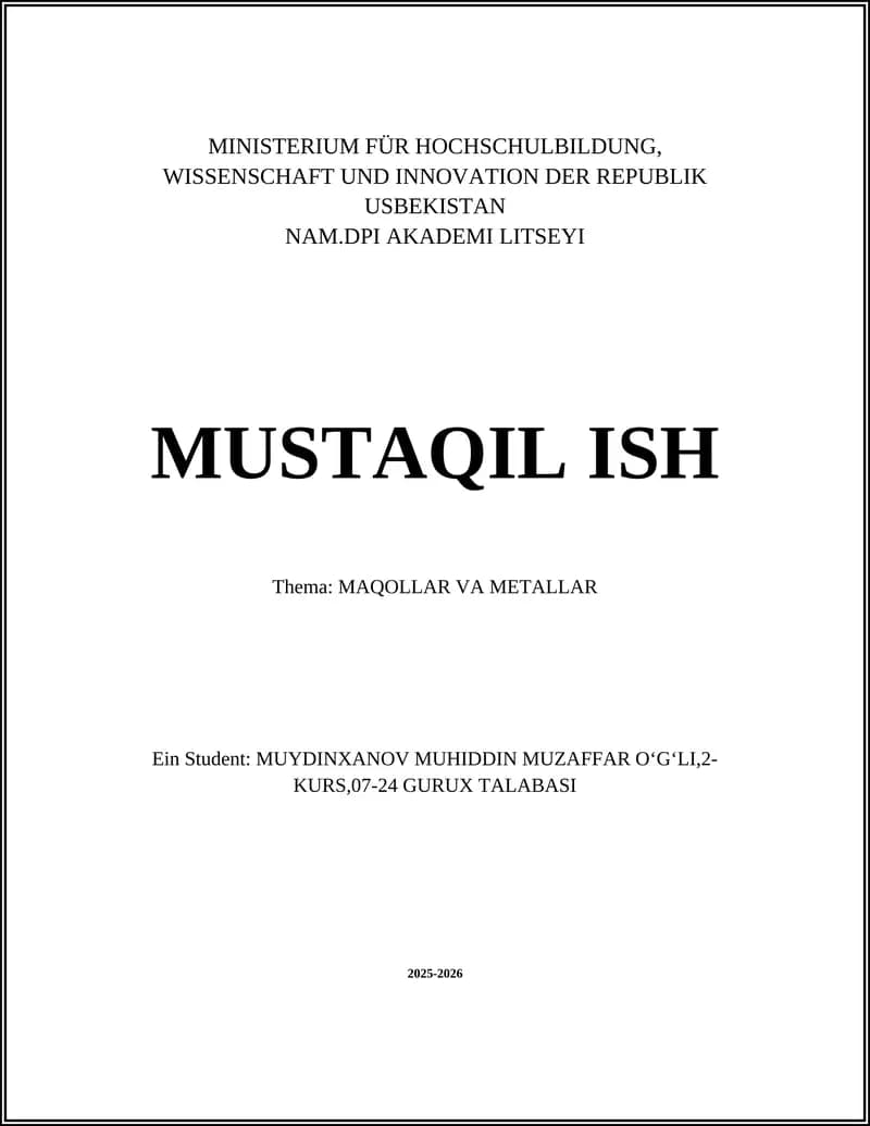 NAM.DPI AKADEMI LITSEYI MUSTAQIL ISH