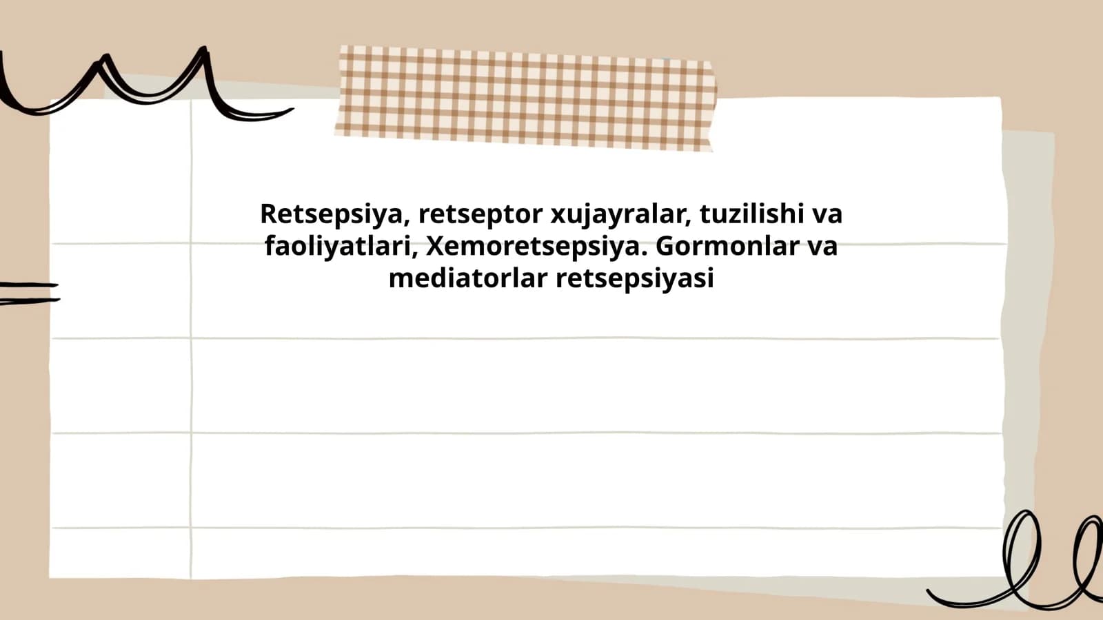 Retseptor xujayralar
