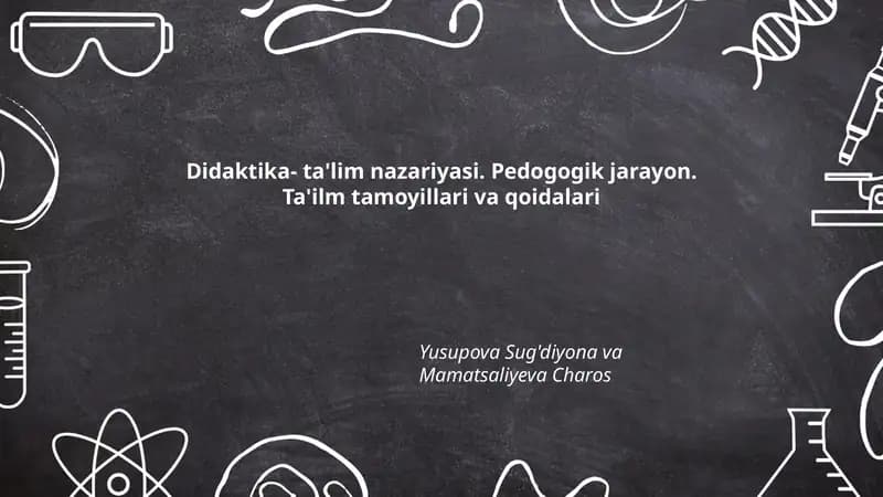 Didaktika- ta'lim nazariyasi