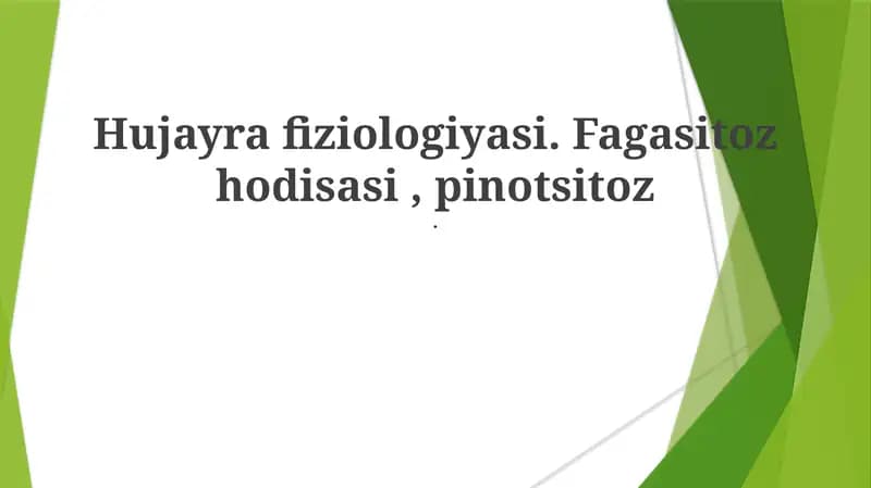 Hujayra fiziologiyasi