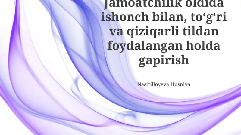 Ishonch va Sahna Qo'rquvini Yengish