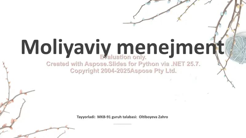 Moliyaviy menejment