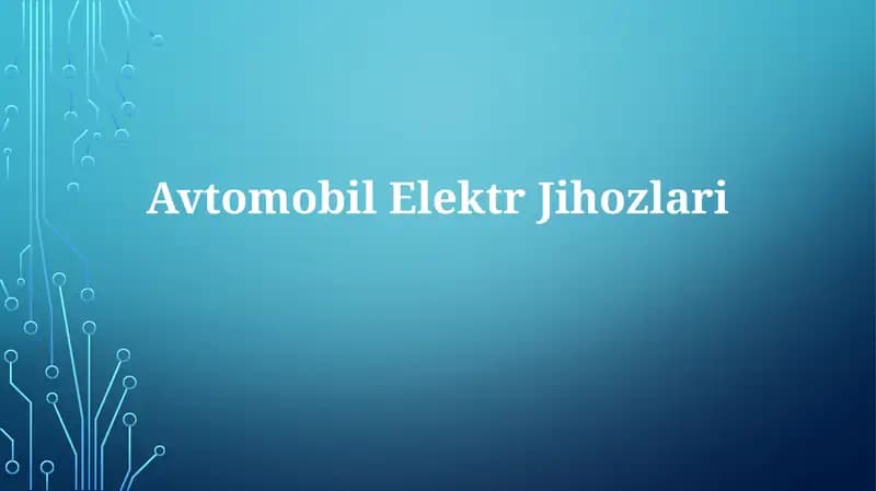 AvtomobilElektrJihozlari