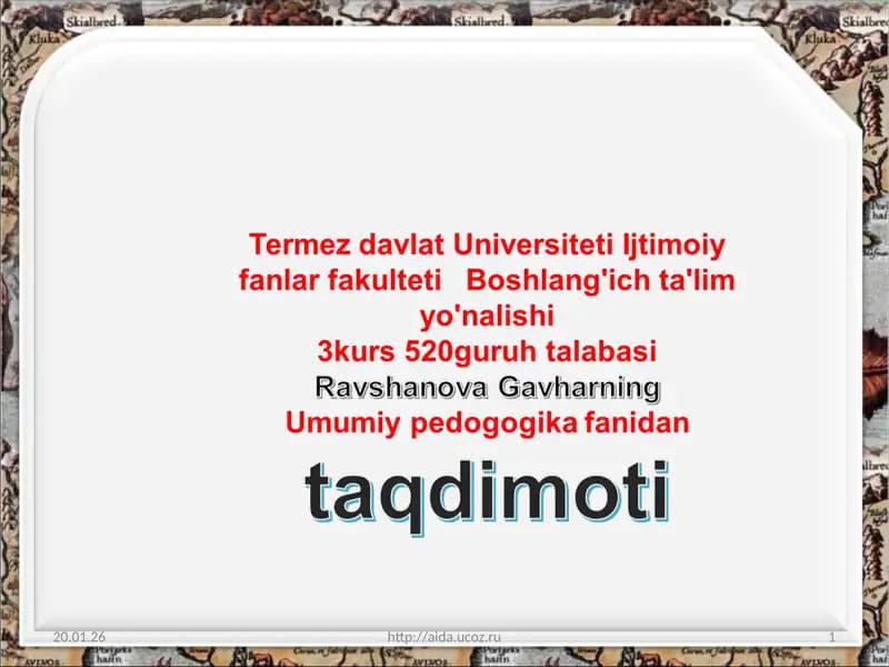 Tashkiliy hujatlar haqida tushuncha va ularga oid hujjatlar