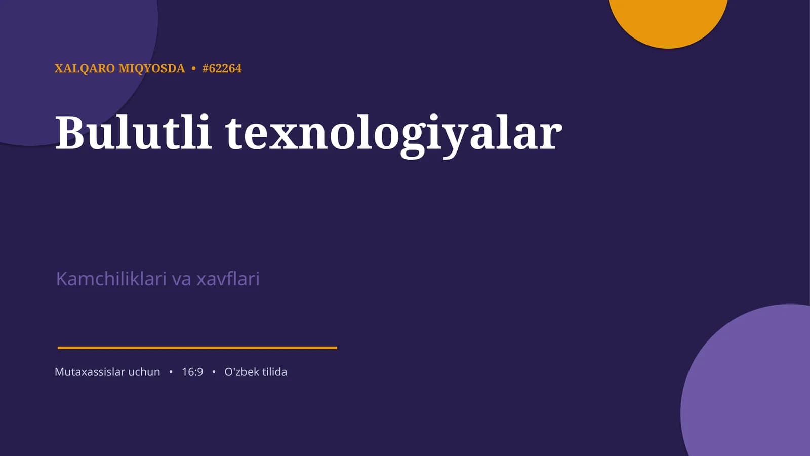 XALQARO MIQYOSDA • #62264