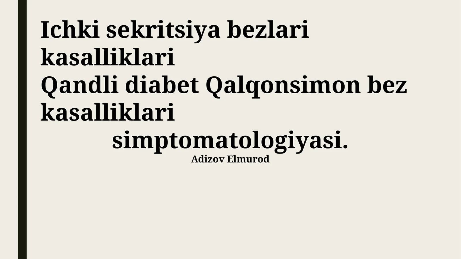 Qandli diabet va qalqonsimon bez kasalliklari: Umumiy ma'lumotlar