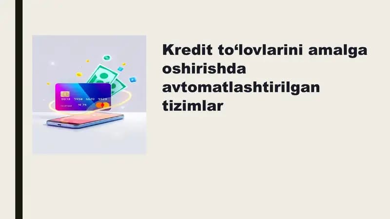 Avtomatlashtirilgan tizimlar