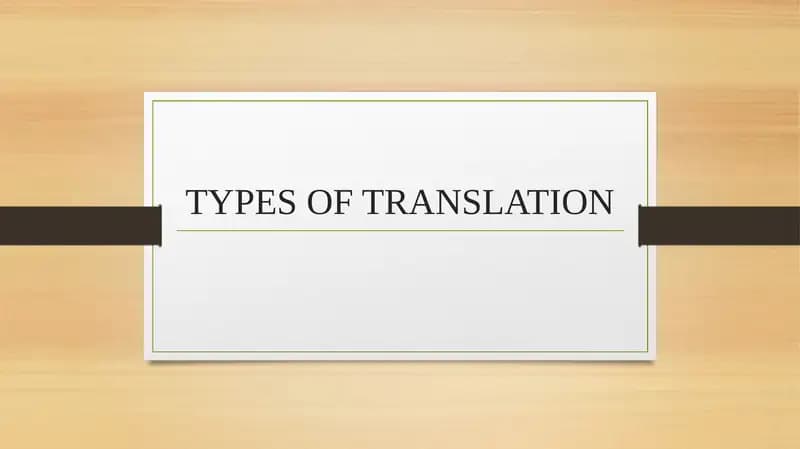 Written Translation