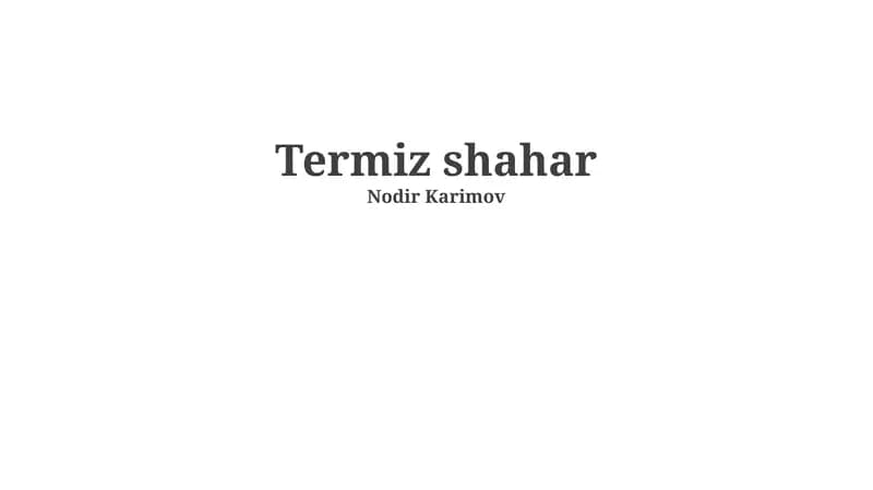 Termiz shahar